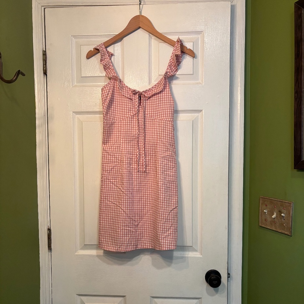 Pink and White Gingham Dress - Picture 3 of 4